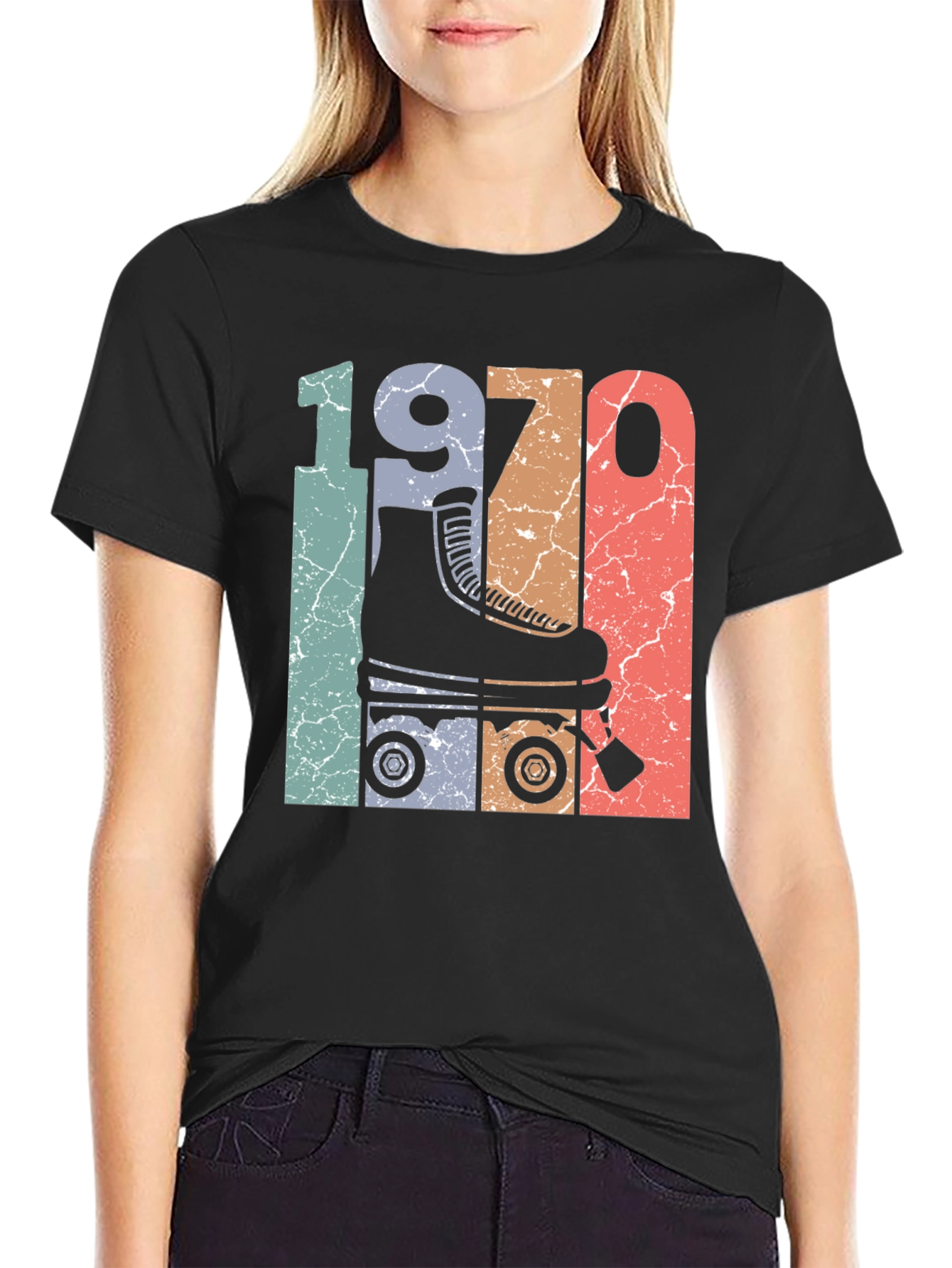 Retro 1970s Roller Skate T-Shirt