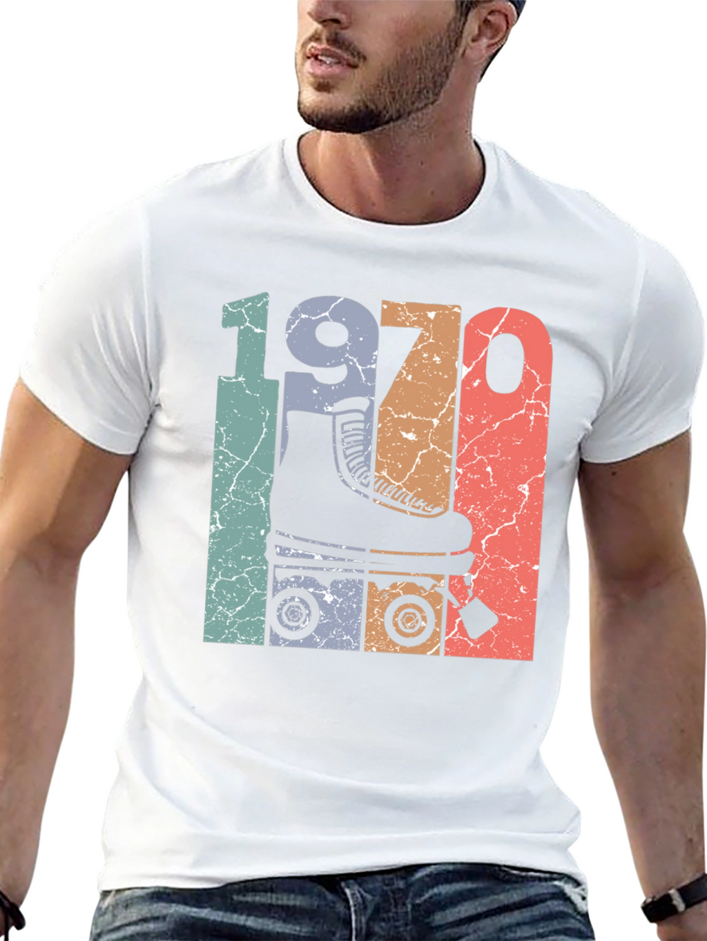 Retro 1970s Roller Skate T-Shirt