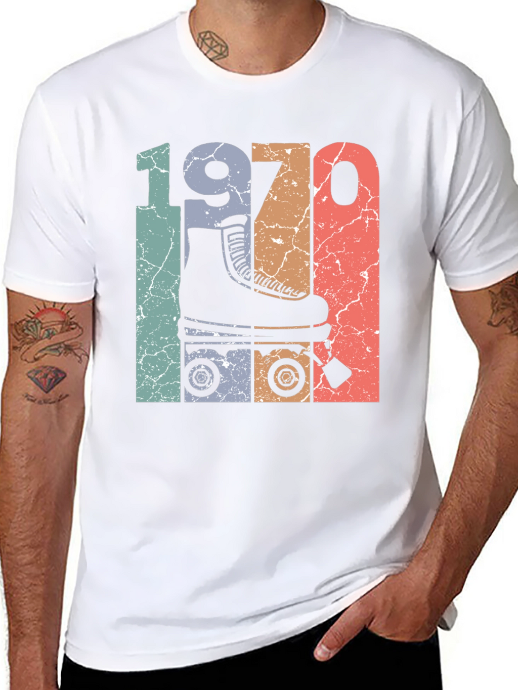 Retro 1970s Roller Skate T-Shirt