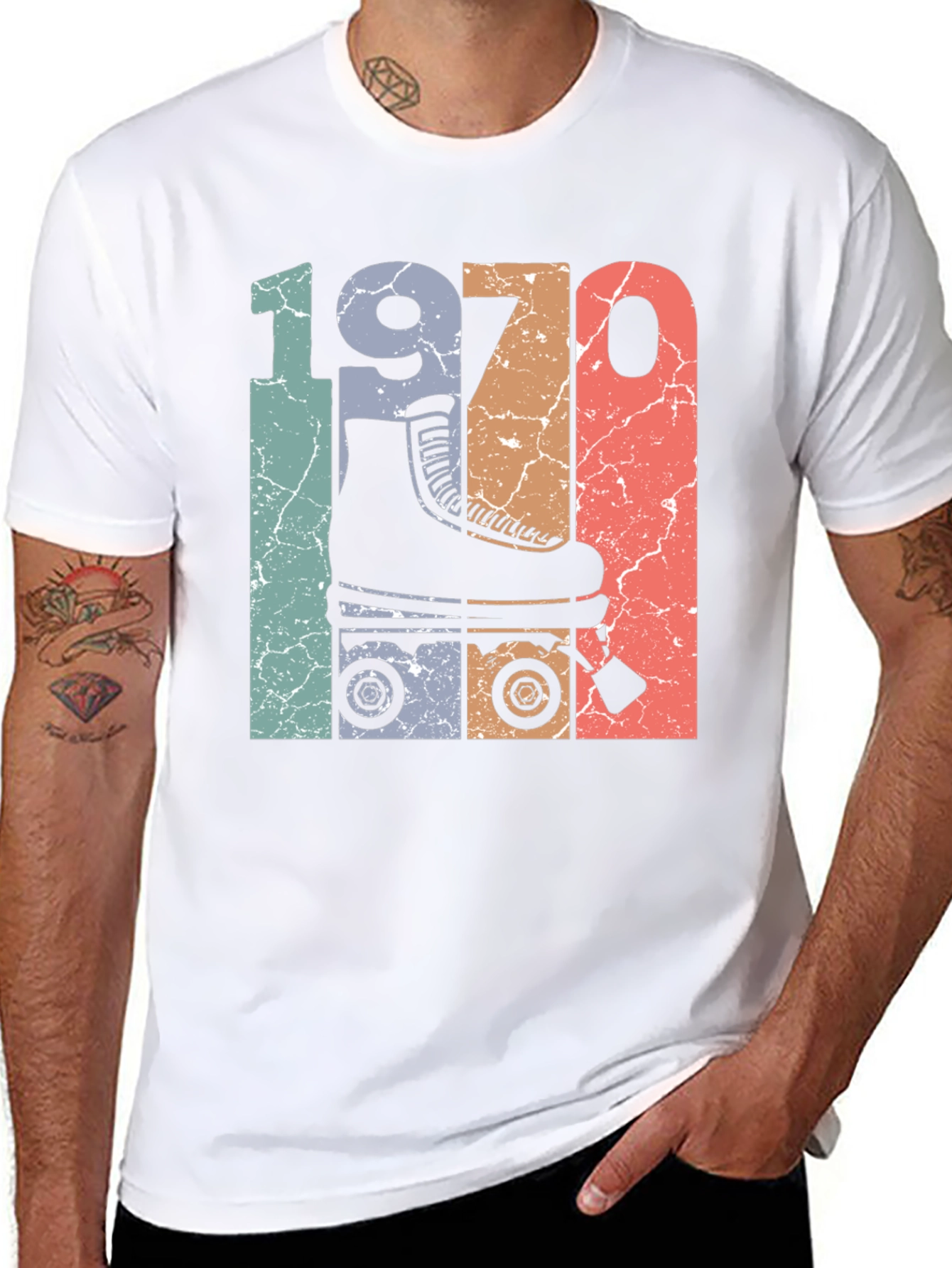 Retro 1970s Roller Skate T-Shirt