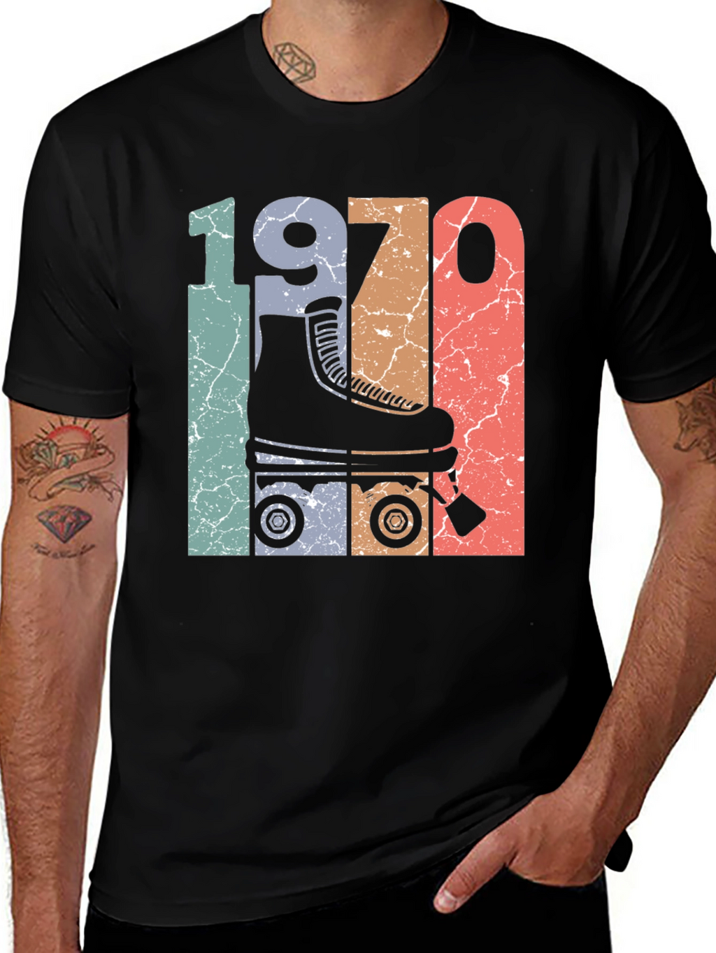 Retro 1970s Roller Skate T-Shirt