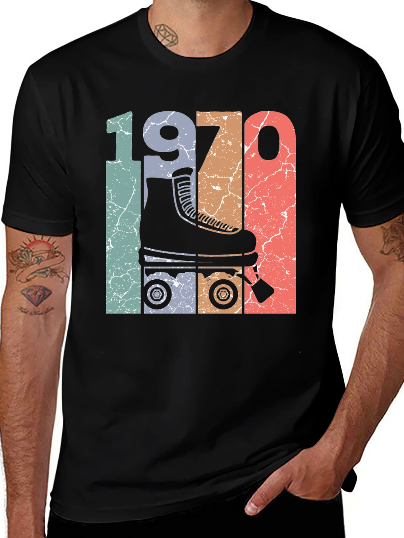 Retro 1970s Roller Skate T-Shirt