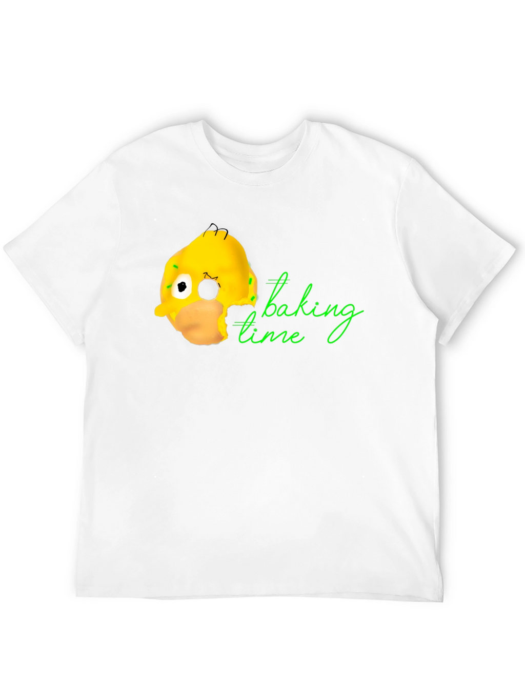 Homer Donut Baking Time Black T-Shirt