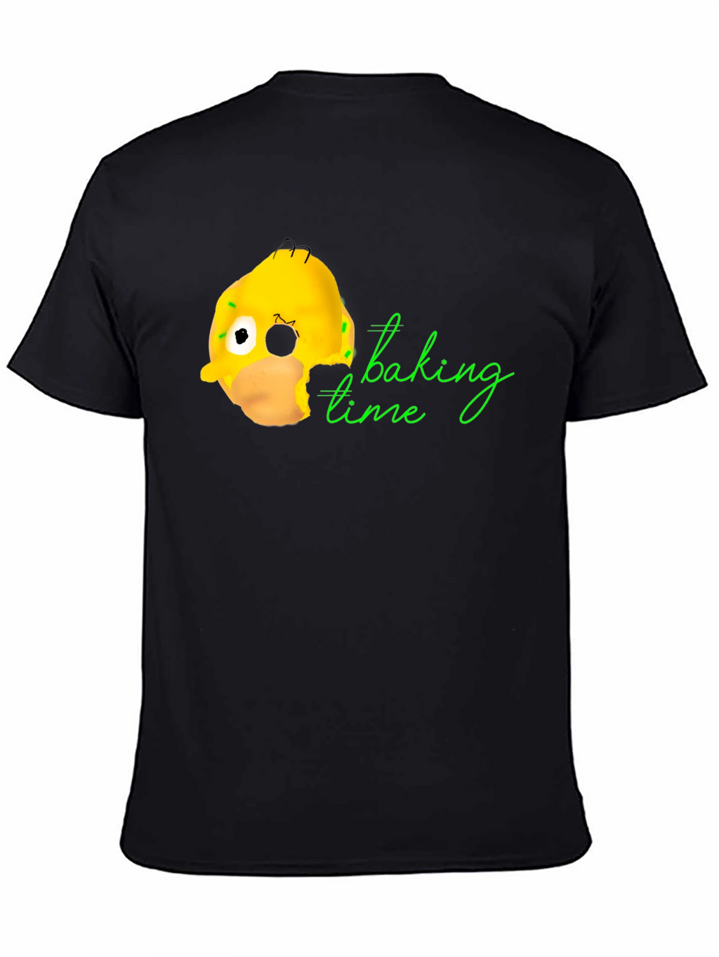 Homer Donut Baking Time Black T-Shirt