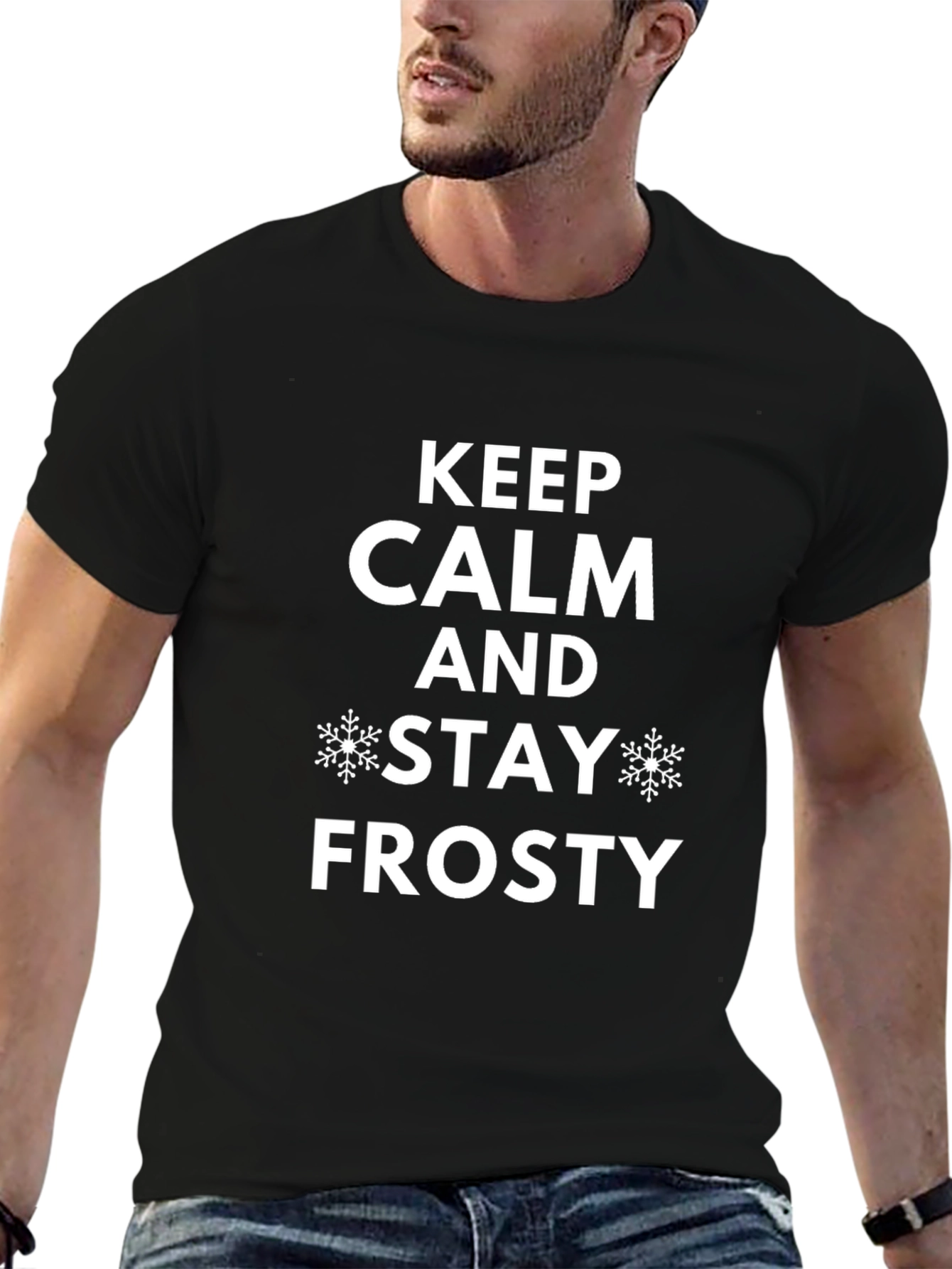 Keep Calm and Stay Frosty Black T-Shirt