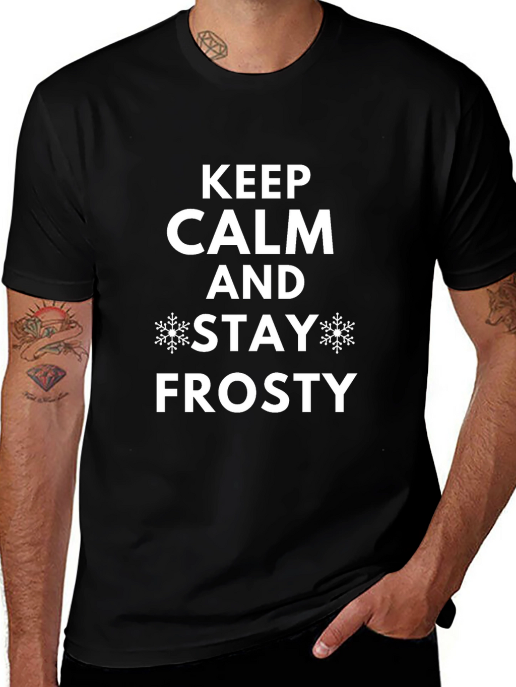 Keep Calm and Stay Frosty Black T-Shirt