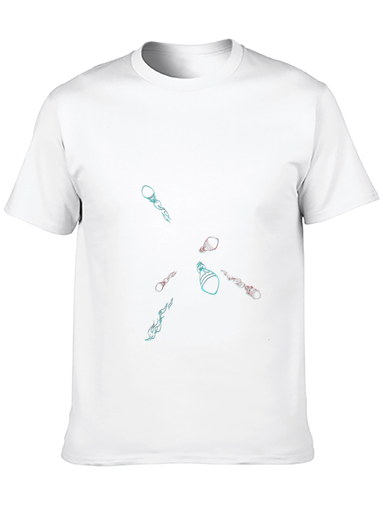 Abstract Graphic Print Black Casual Tee