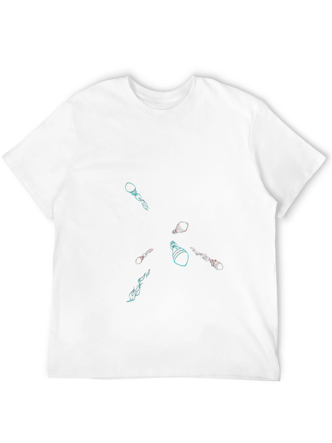 Abstract Graphic Print Black Casual Tee