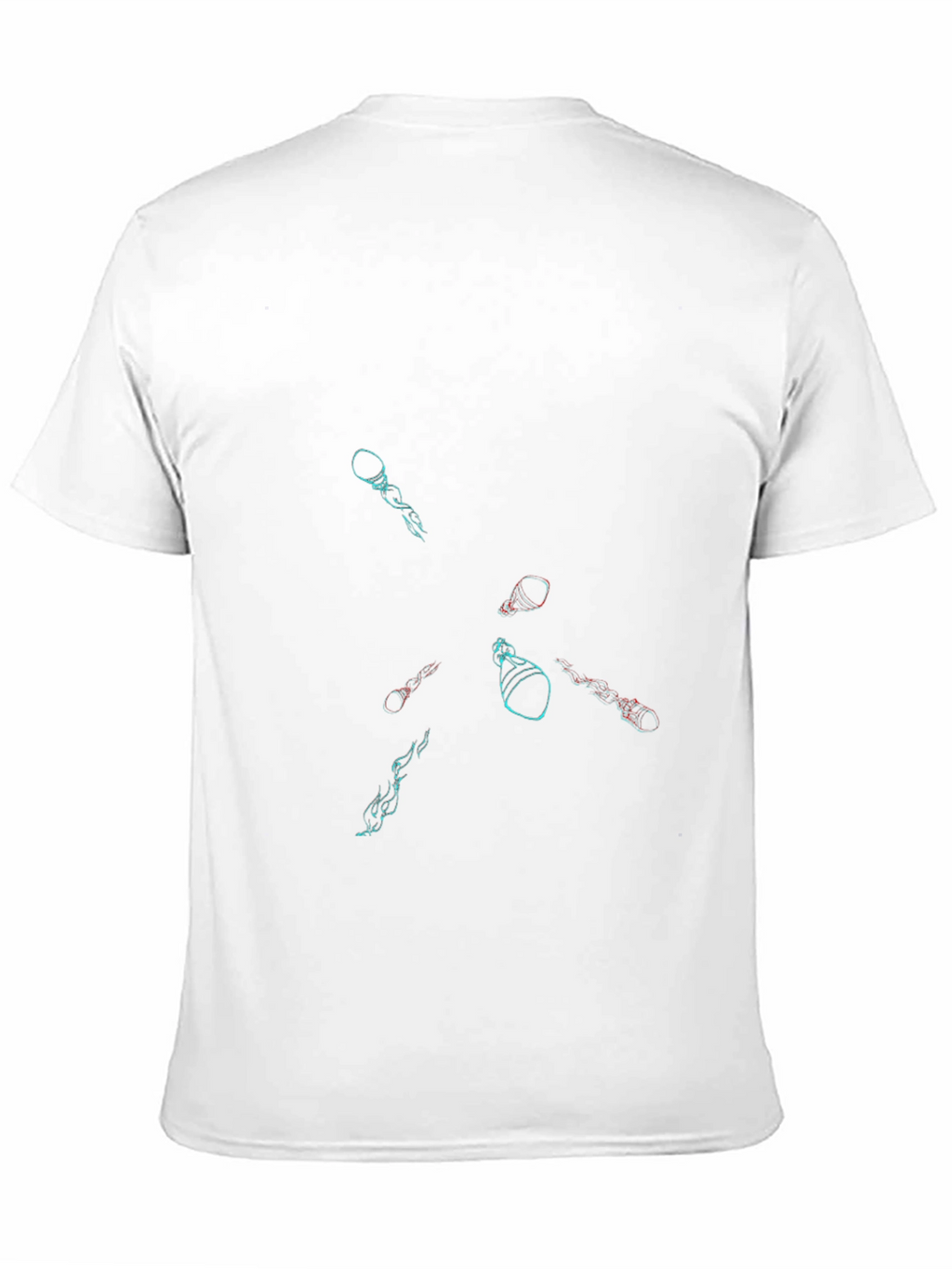 Abstract Graphic Print Black Casual Tee