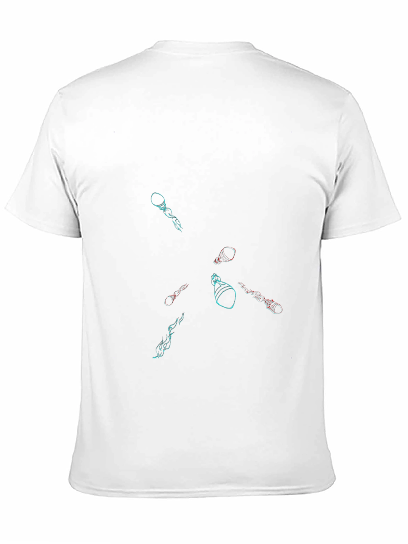 Abstract Graphic Print Black Casual Tee