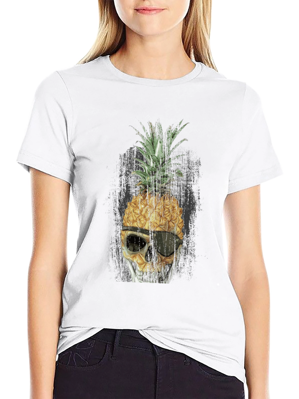 Pineapple Skull T-Shirt - Unique Graphic Tee