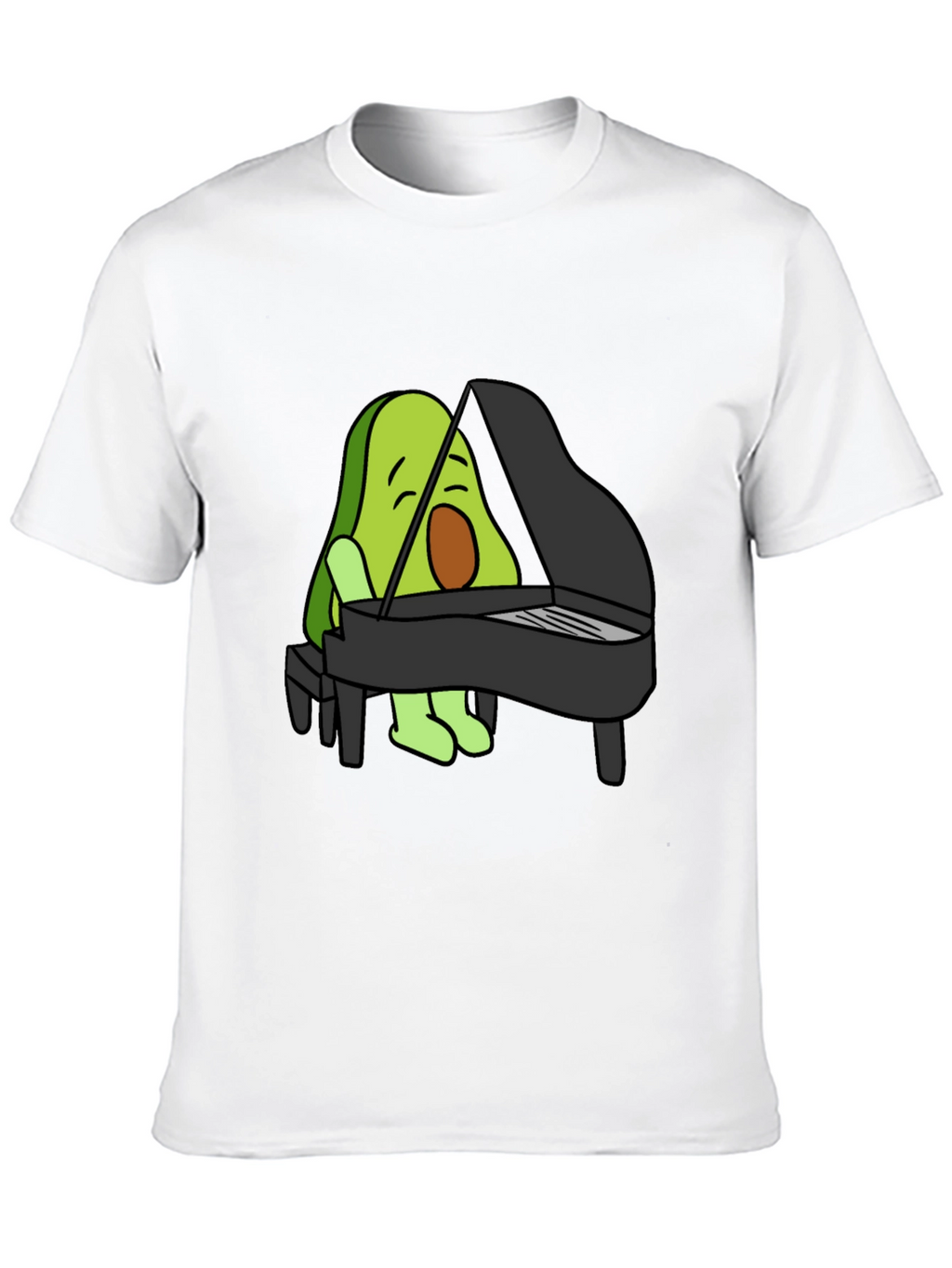 Avocado Playing Piano Graphic T-Shirt