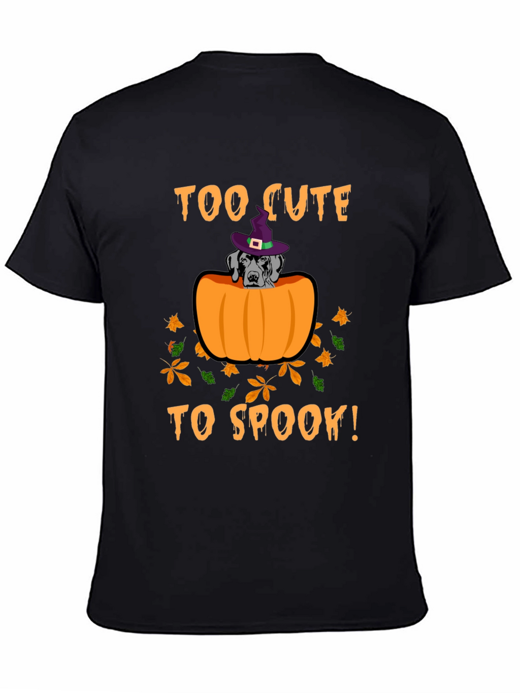 Too Cute To Spook Halloween Dog T-Shirt