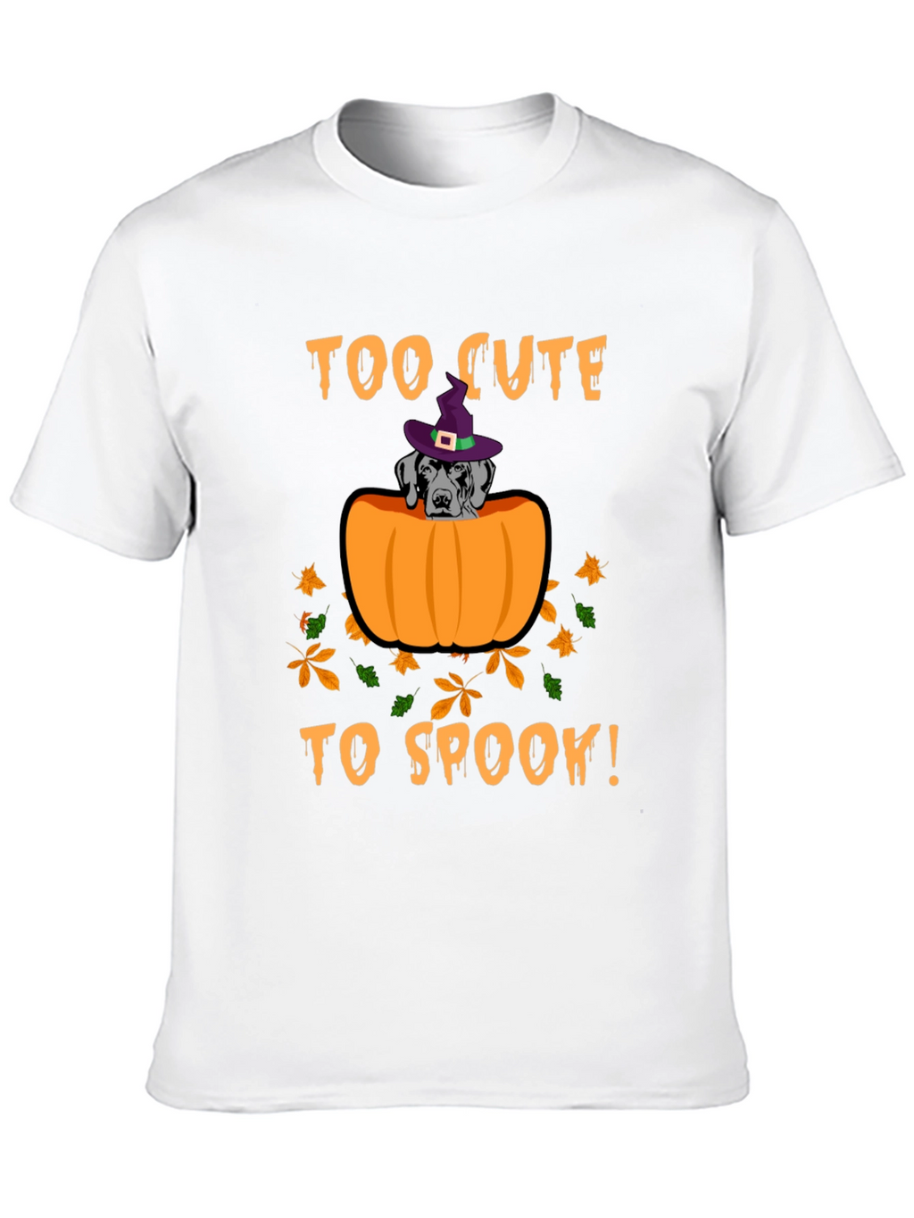 Too Cute To Spook Halloween Dog T-Shirt