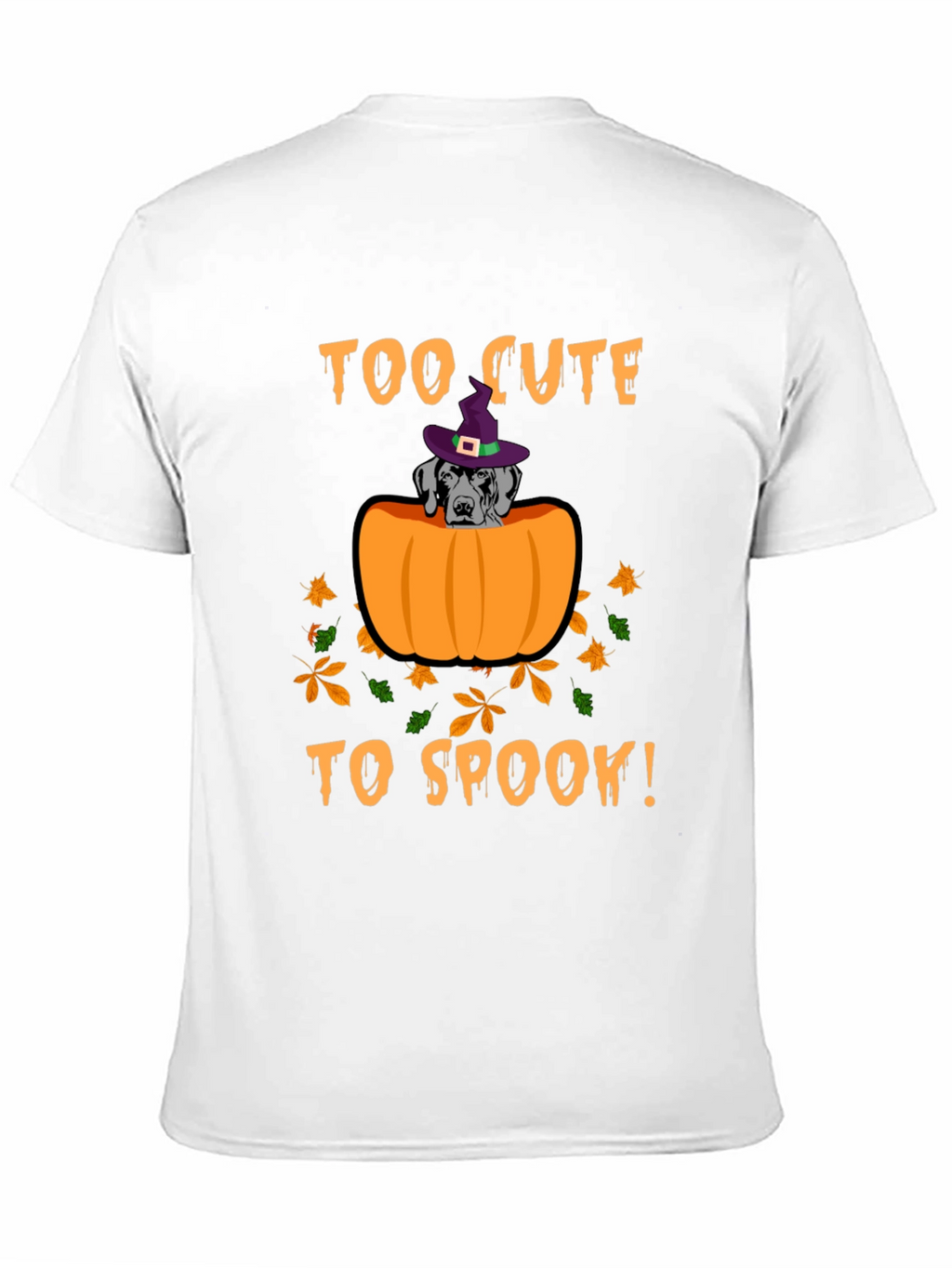 Too Cute To Spook Halloween Dog T-Shirt