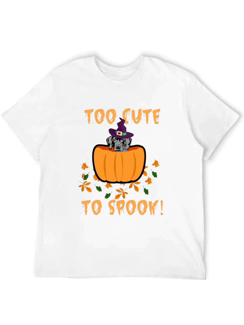Too Cute To Spook Halloween Dog T-Shirt