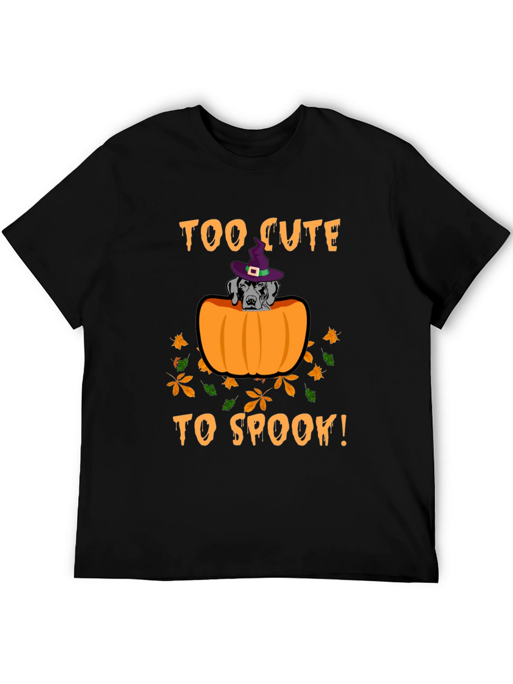 Too Cute To Spook Halloween Dog T-Shirt