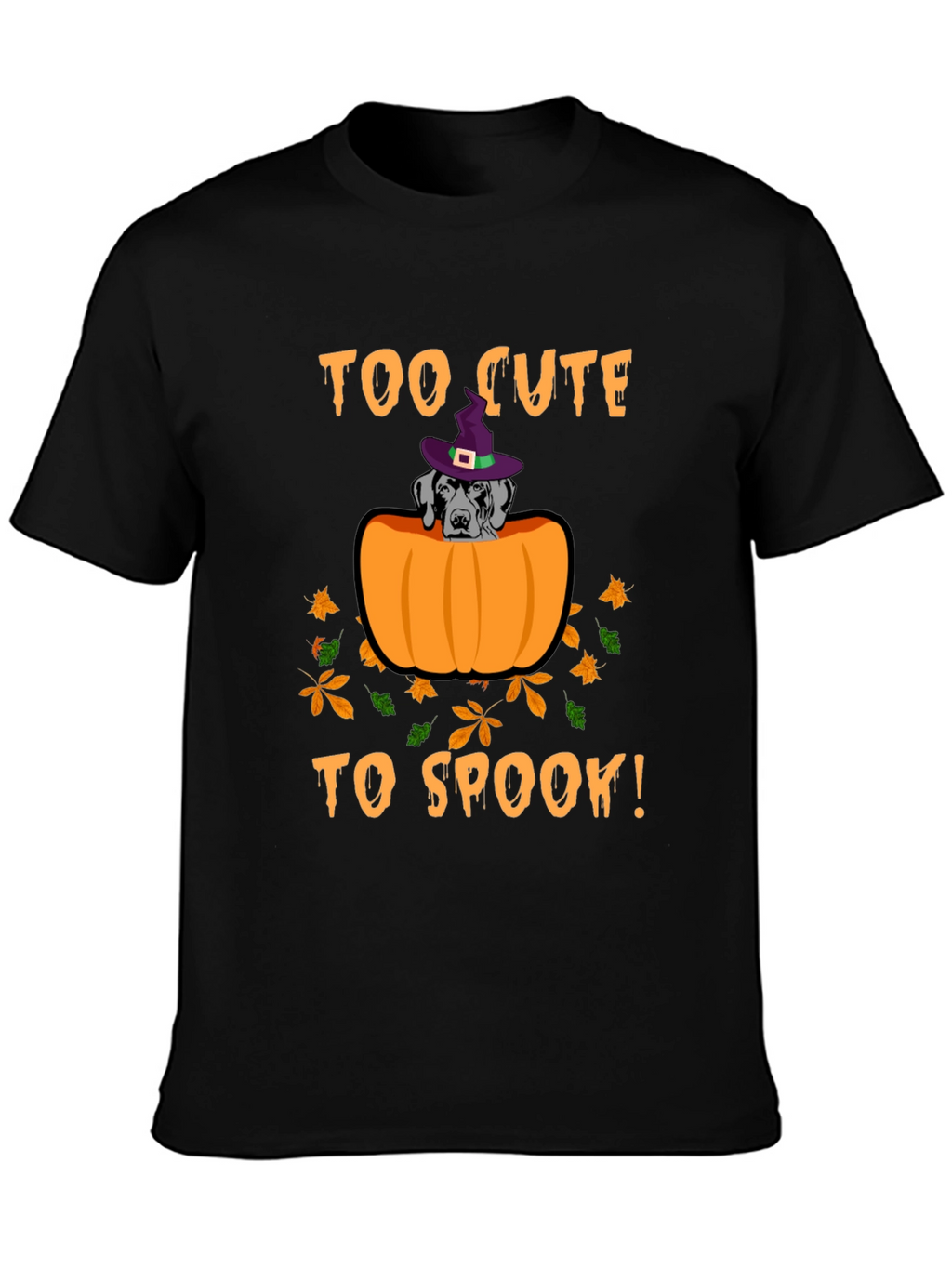 Too Cute To Spook Halloween Dog T-Shirt