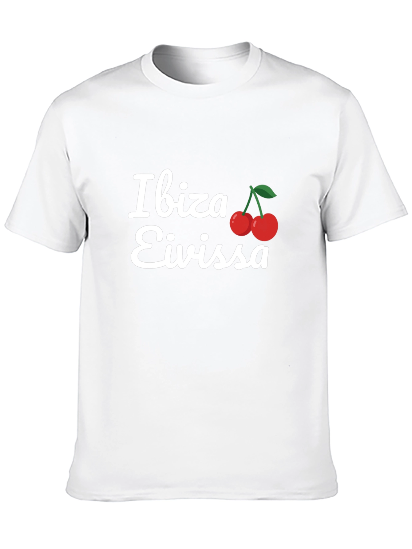 Ibiza Eivissa T-Shirt Cherry Logo Black Tee