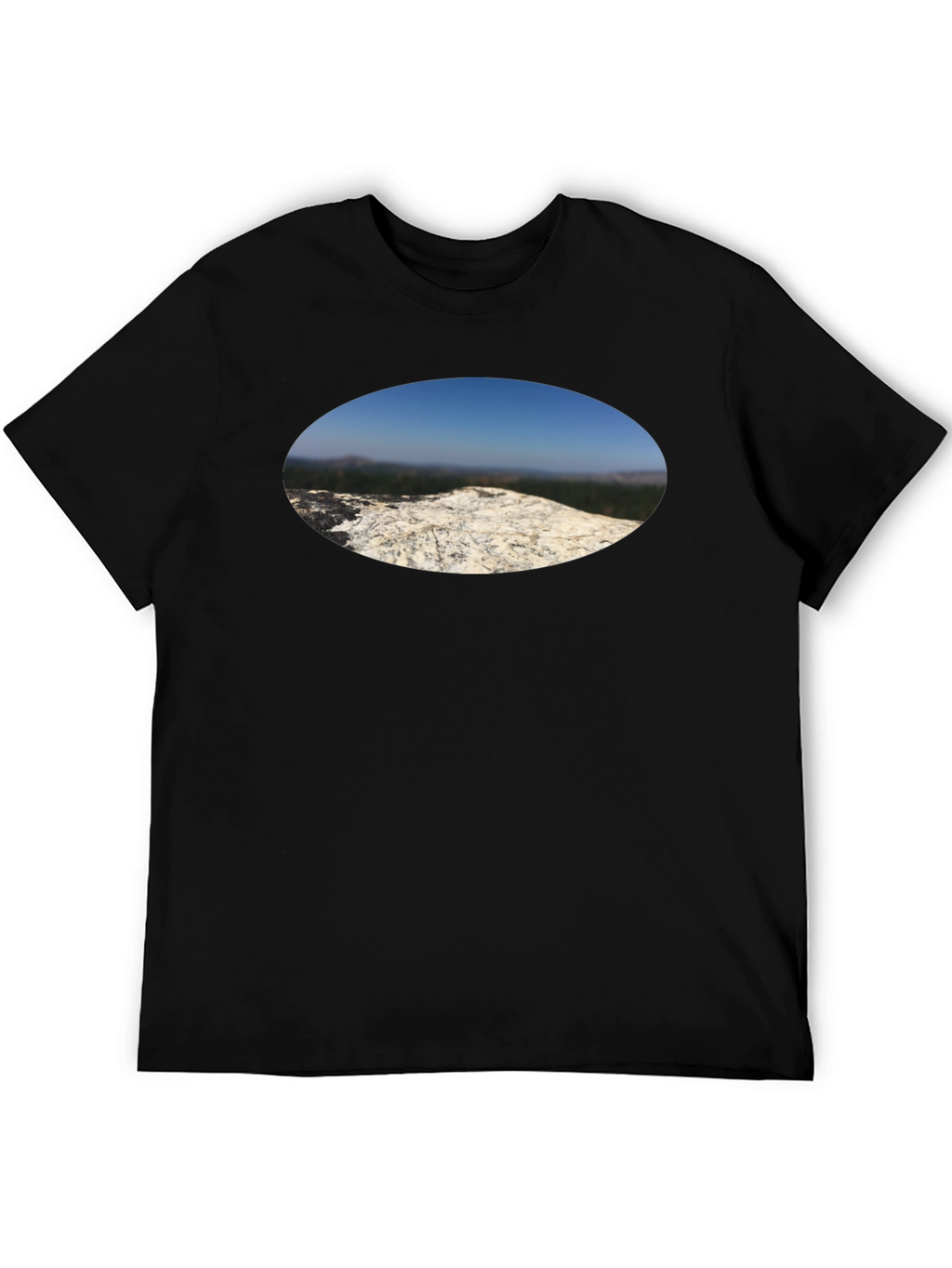 Nature View T-Shirt - Black Cotton Tee