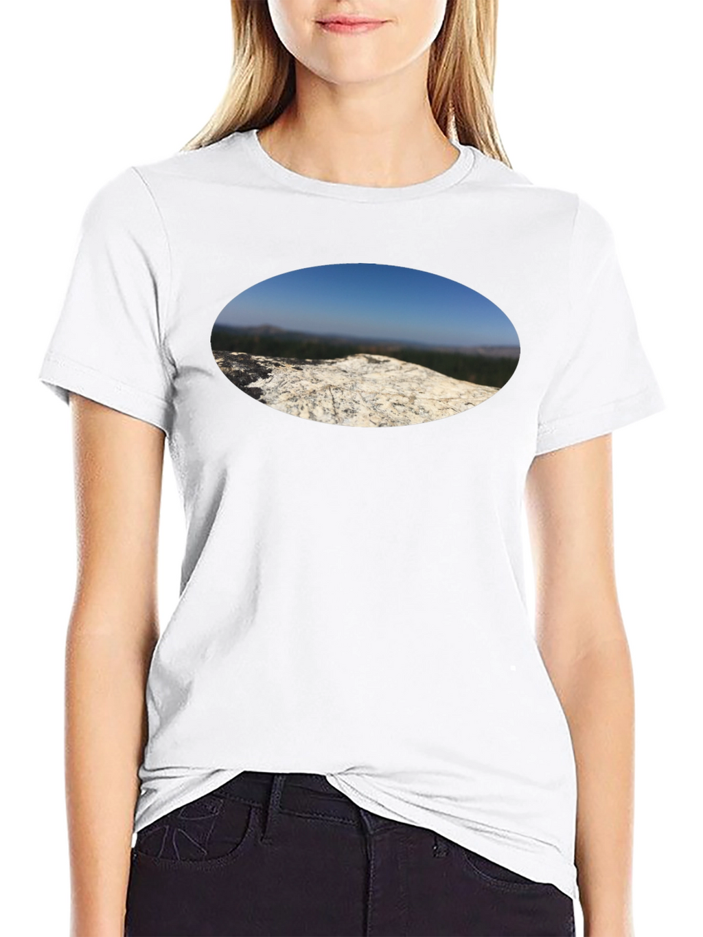 Nature View T-Shirt - Black Cotton Tee