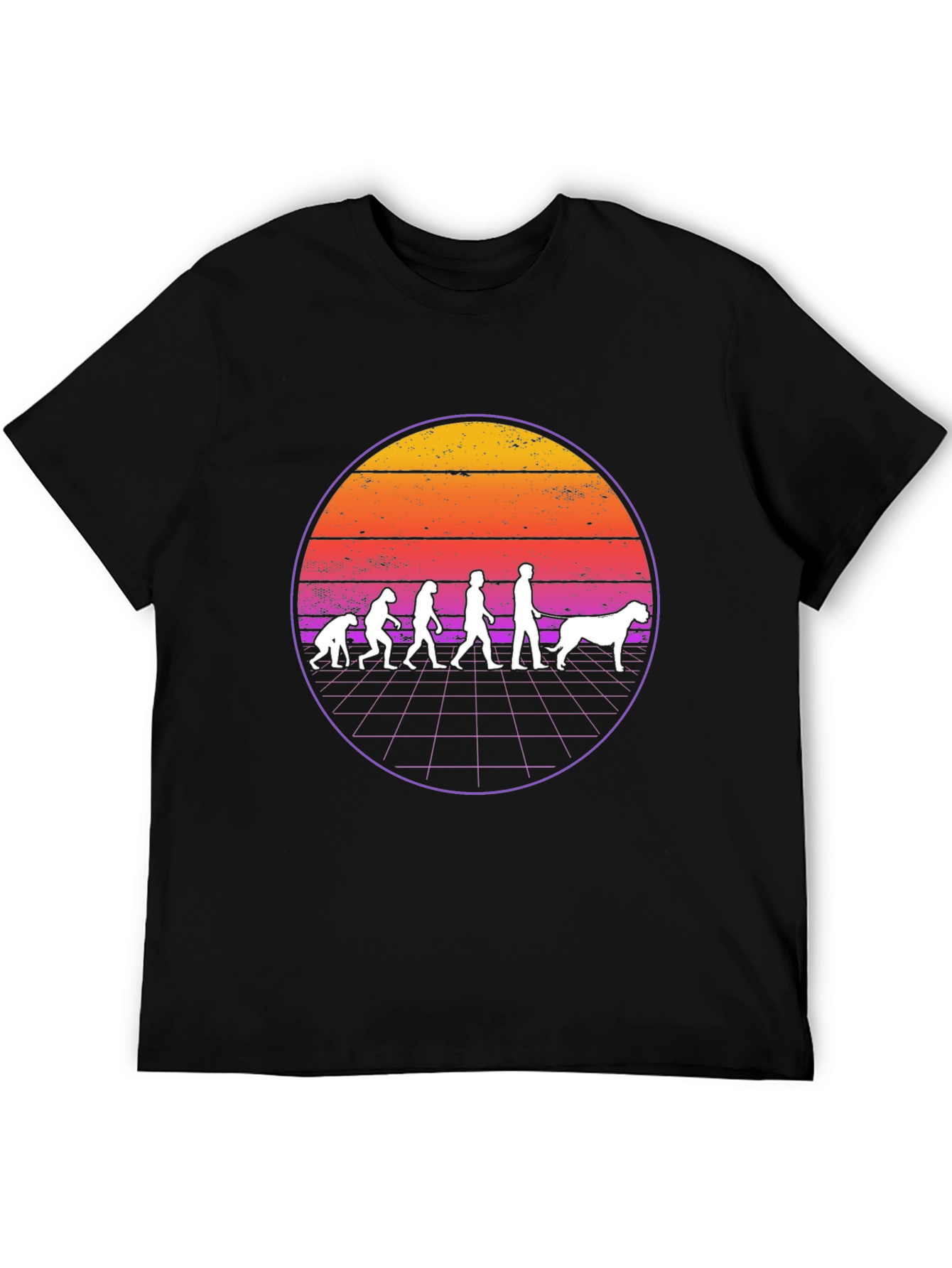 Evolution Dog T-Shirt - Retro Style