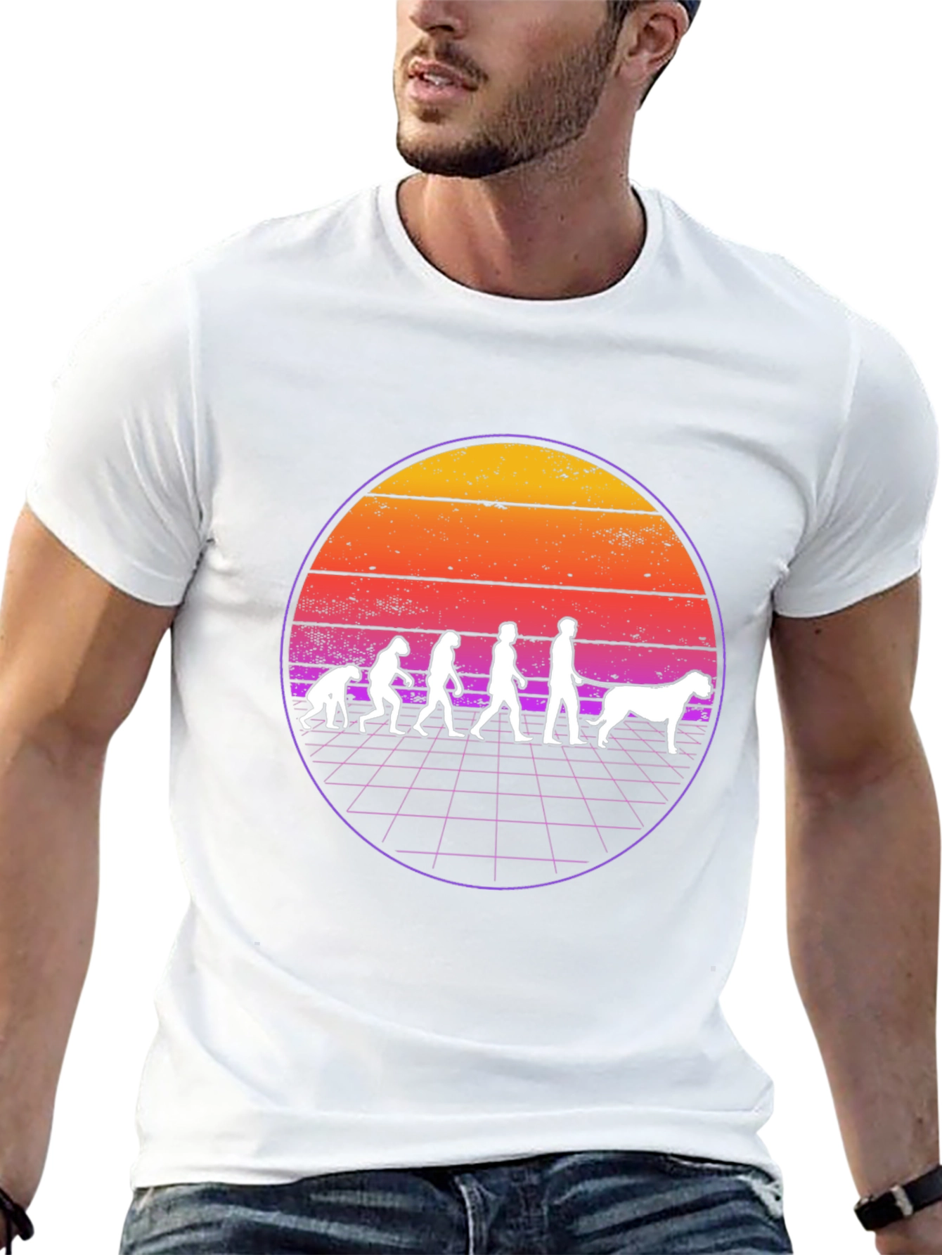 Evolution Dog T-Shirt - Retro Style