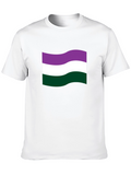 Genderqueer Pride Flag T-Shirt - Black Cotton Tee