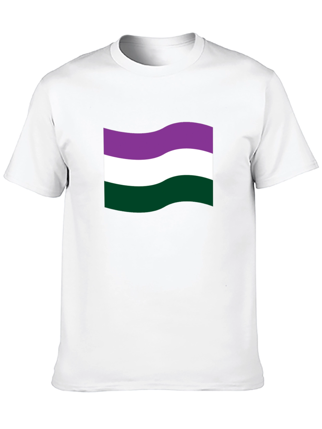 Genderqueer Pride Flag T-Shirt - Black Cotton Tee