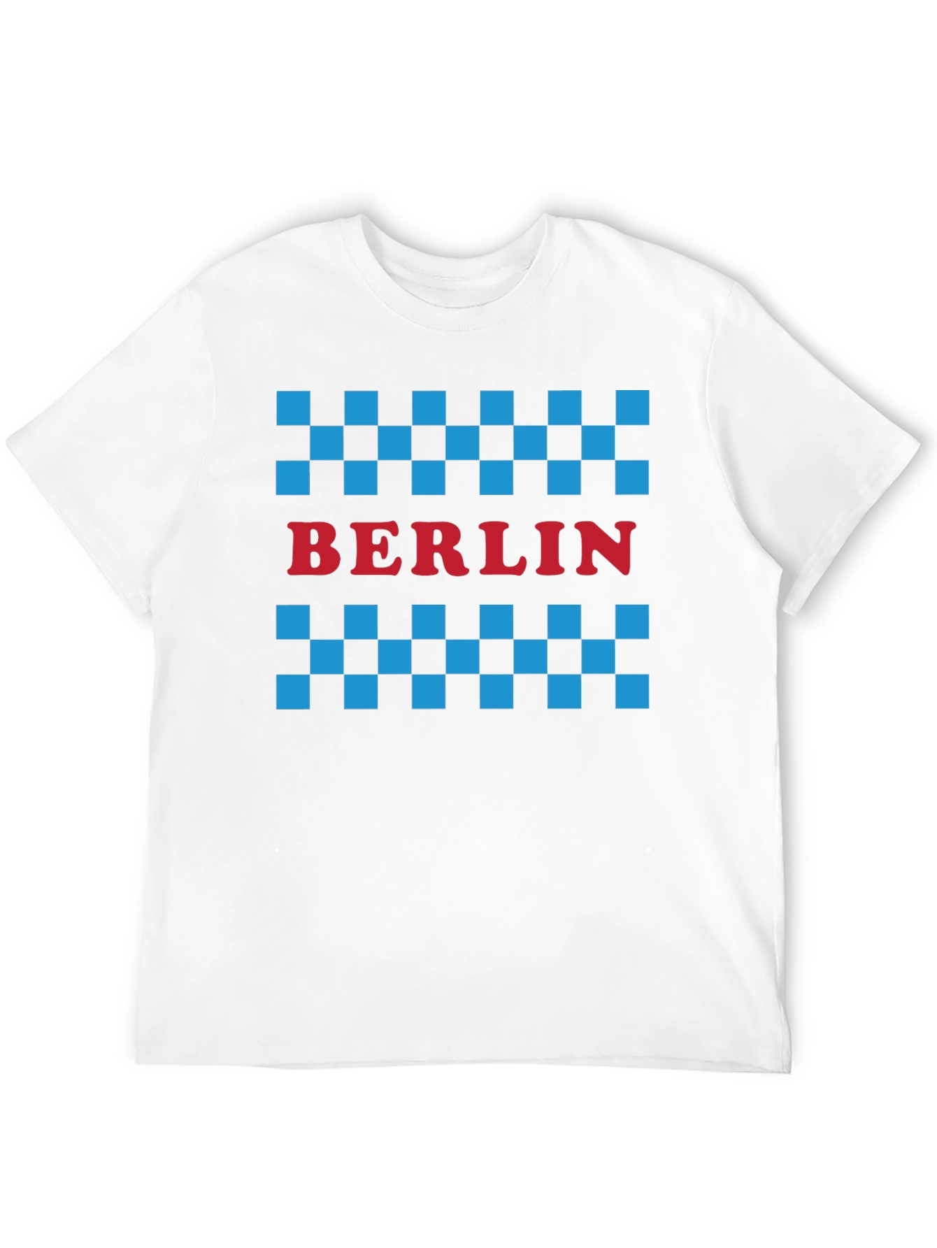 Berlin Taxi Checkered T-Shirt - Black