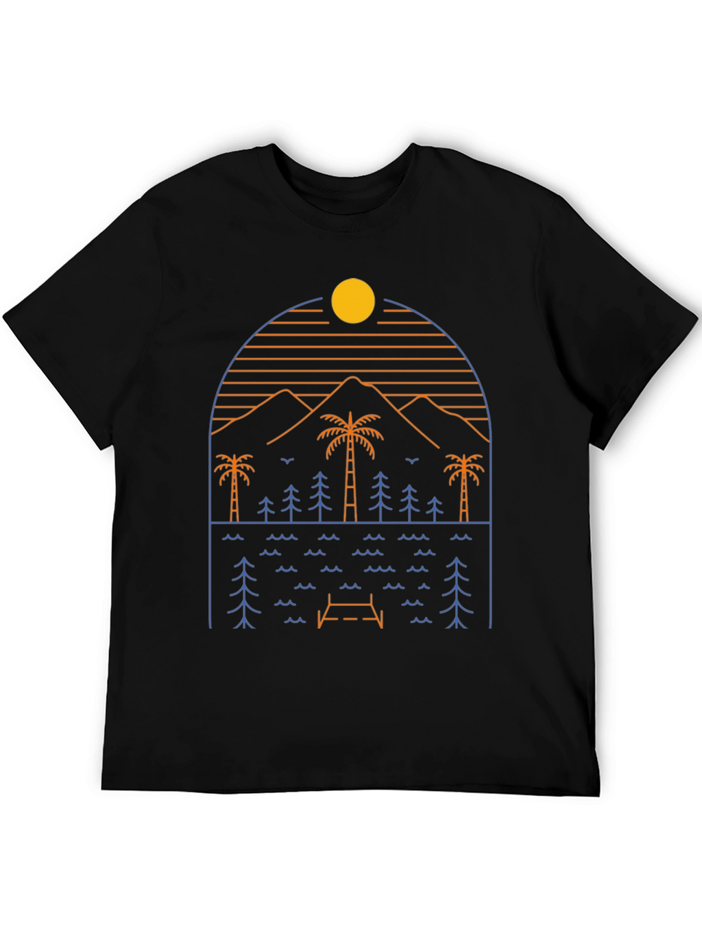 Minimalist Nature Scene Graphic T-Shirt