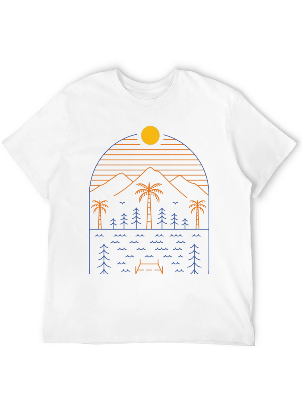 Minimalist Nature Scene Graphic T-Shirt
