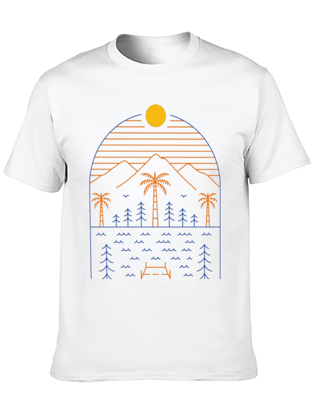 Minimalist Nature Scene Graphic T-Shirt