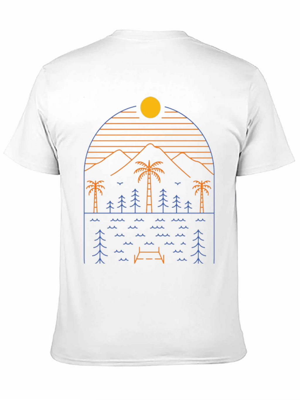 Minimalist Nature Scene Graphic T-Shirt