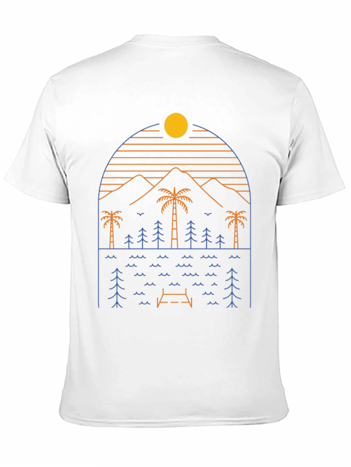Minimalist Nature Scene Graphic T-Shirt