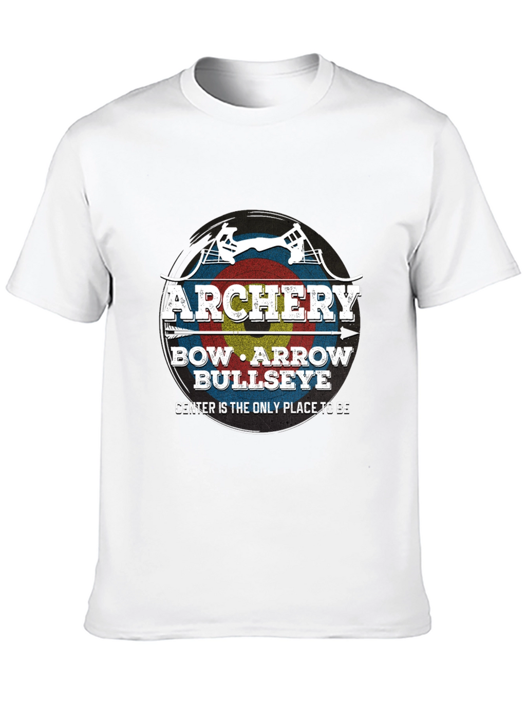 Archery Bow Arrow Bullseye Black T-Shirt