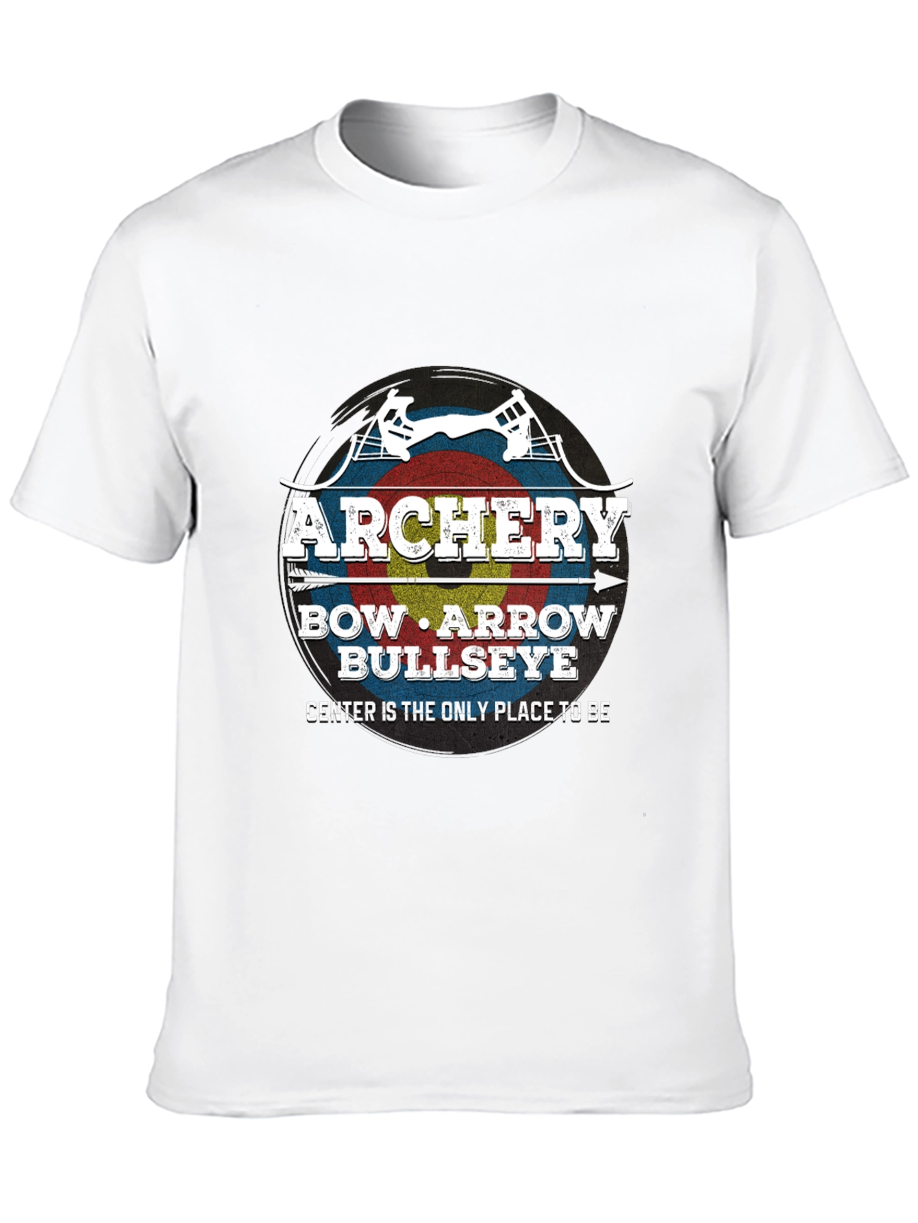 Archery Bow Arrow Bullseye Black T-Shirt