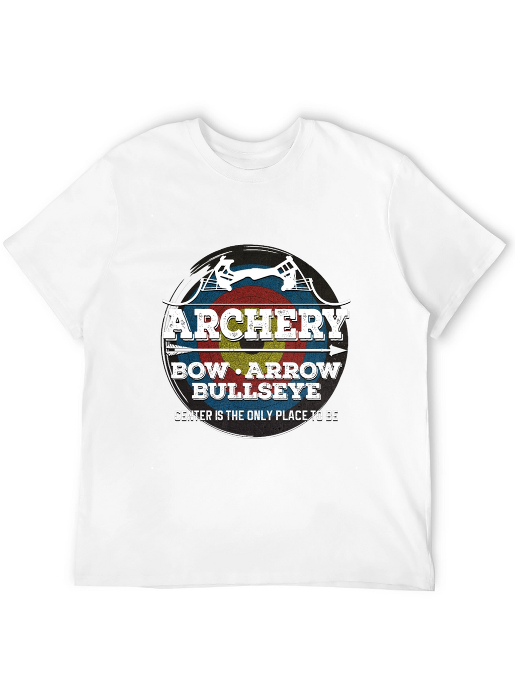 Archery Bow Arrow Bullseye Black T-Shirt