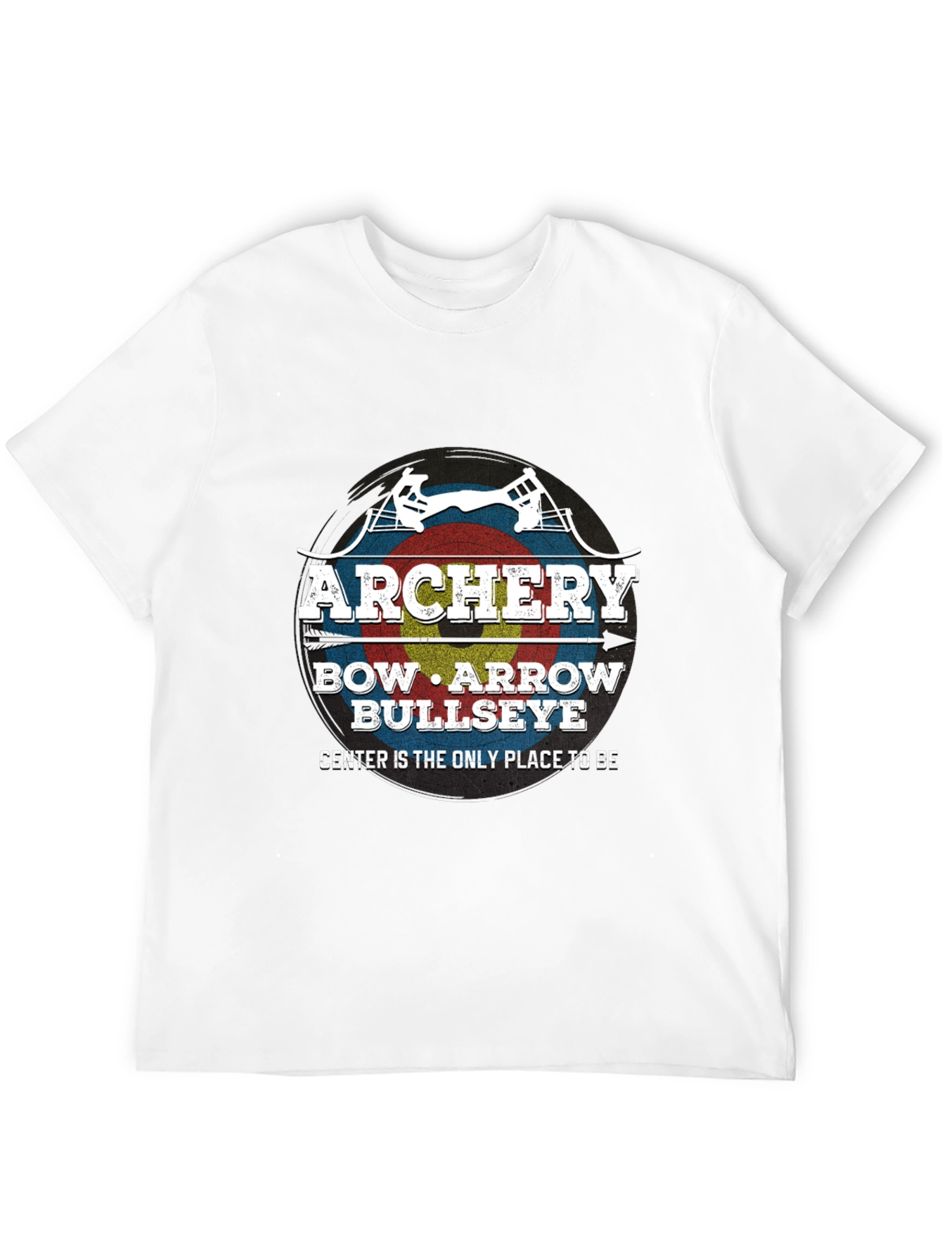 Archery Bow Arrow Bullseye Black T-Shirt