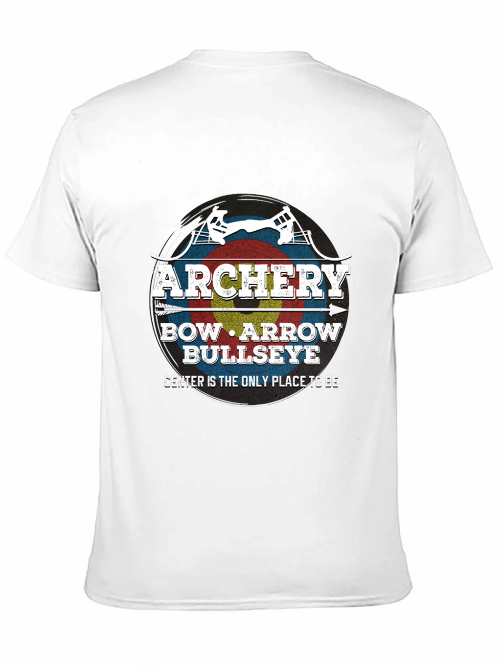 Archery Bow Arrow Bullseye Black T-Shirt