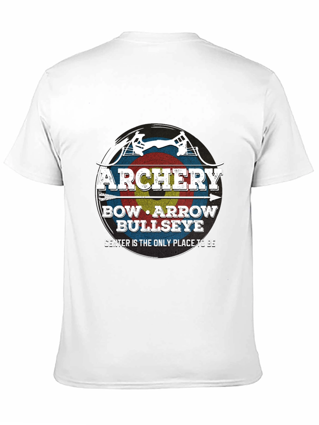 Archery Bow Arrow Bullseye Black T-Shirt