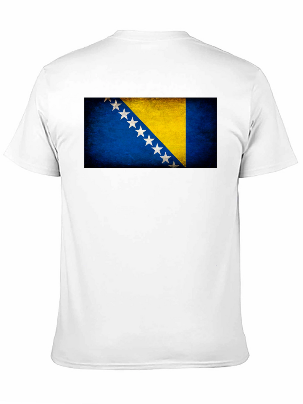 Bosnia Flag T-Shirt - Black Crew Neck Tee
