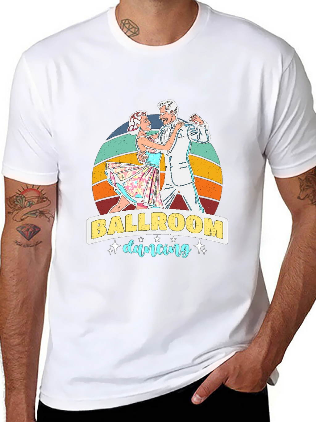 Ballroom Dancing Graphic Tee - Retro Style