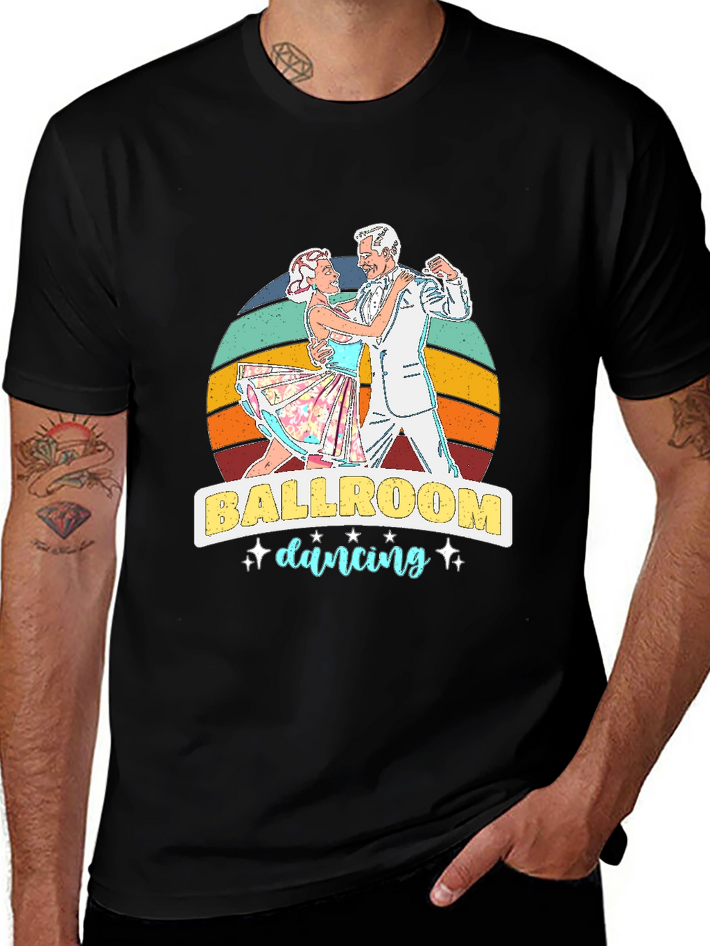 Ballroom Dancing Graphic Tee - Retro Style