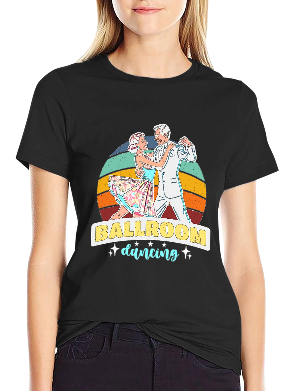 Ballroom Dancing Graphic Tee - Retro Style