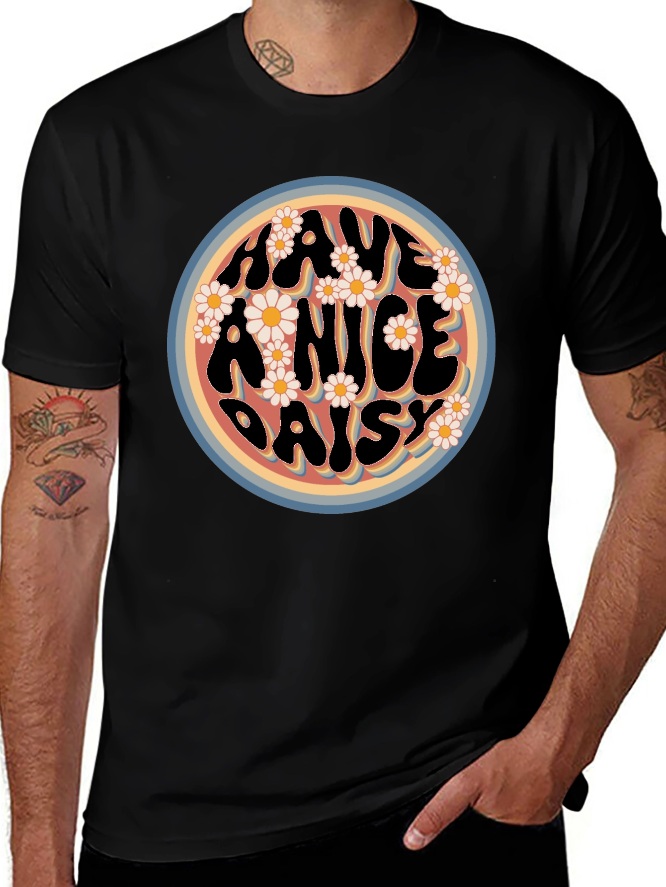 Have a Nice Daisy T-Shirt - Retro Floral Design