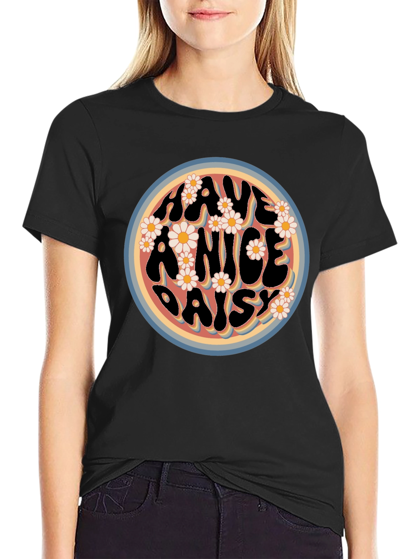 Have a Nice Daisy T-Shirt - Retro Floral Design