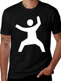 Modern Graphic Tee - Geometric Man Design
