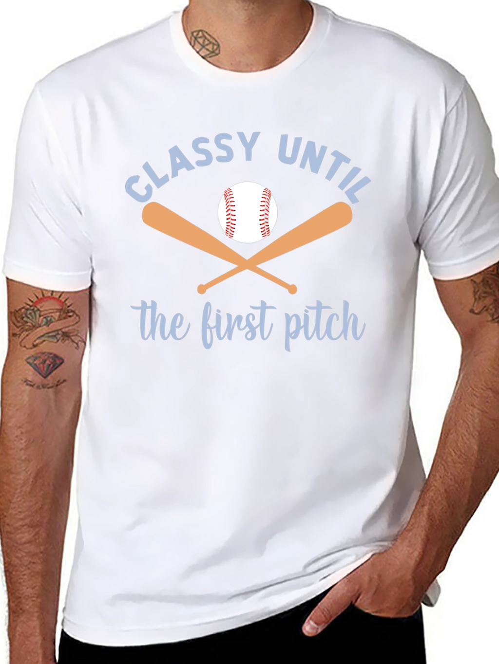 Classy Until First Pitch Graphic Tee