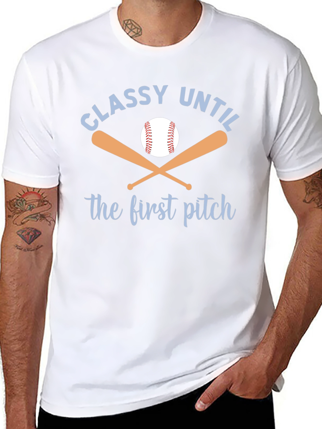 Classy Until First Pitch Graphic Tee